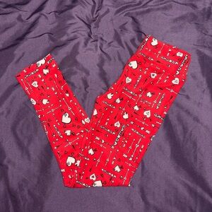 BN*‎ Red Heart Patterned Leggings (ONE SIZE)